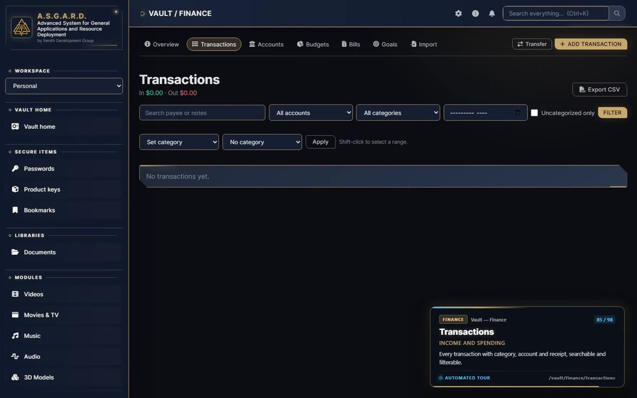 Finance transactions