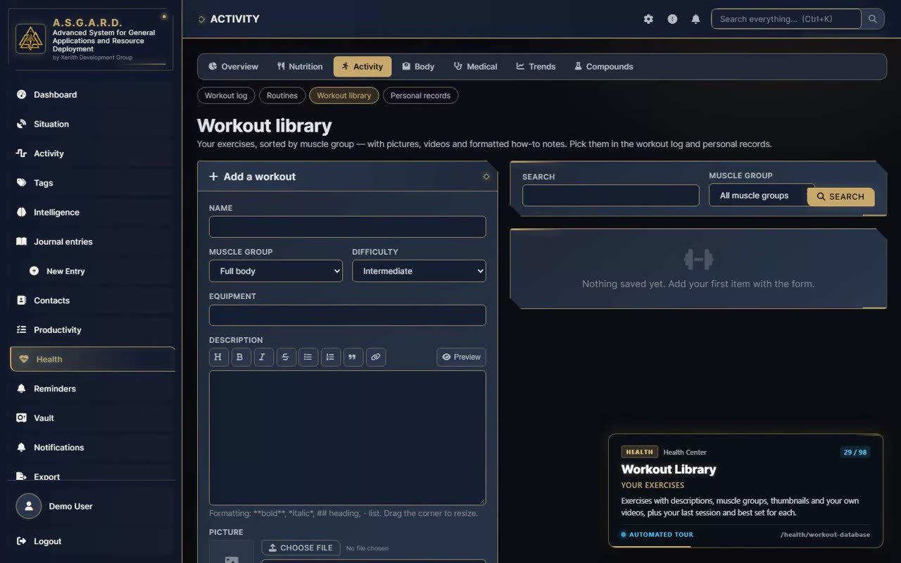 Workout library